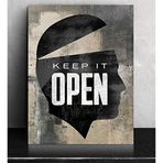 2645 Sanat Kanvas Tablo Motivasyon Keep It Open Açık Tut Ev ve Duvar Dekorasyon-60 x 80 Cm