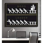 2645 Sanat Kanvas Tablo Motivasyon Leader vs Boss Ev ve Duvar Dekorasyon-40 x 60 Cm