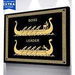 2645 Sanat Kanvas Tablo Motivasyon Leader vs Boss Ev ve Duvar Dekorasyon-50 x 70 Cm