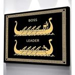 2645 Sanat Kanvas Tablo Motivasyon Leader vs Boss Ev ve Duvar Dekorasyon-60 x 80 Cm