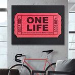 2645 Sanat Kanvas Tablo Motivasyon One Life Tek Hayat Ev ve Duvar Dekorasyon-40 x 60 Cm