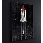 2645 Sanat Kanvas Tablo Motivasyon Uzay Roket Ev ve Duvar Dekorasyon-50 x 70 Cm