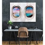 2645 Sanat Kanvas Tablo Motivasyon Window Seat Ev ve Duvar Dekorasyon-60 x 80 Cm