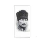 2645 Sanat Mustafa Kemal Atatürk Portre Dikey 40x30 cm Kanvas Tablo