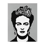 2645 Sanat Siyah Beyaz Frida Pop Art Tablo-70x100 Dikey