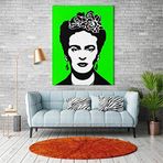 2645 Sanat Yeşil Frida Pop Art Tablo -40x60 Dikey