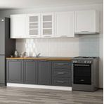 270 Cm Mebran C Mutfak Dolabı Beyaz Antrasit 270 Mcba2