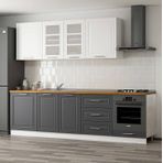270 Cm Mebran C Mutfak Dolabı Beyaz Antrasit 270 Mcba3