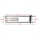 273mm Çeşitli Markalara Uygun Çamaşır Makinesi Rezistansı 1900W
