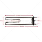 275mm Çeşitli Markalara Uygun Çamaşır Makinesi Rezistansı 2000w