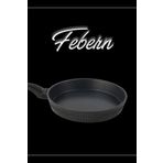 28 cm Febern Premium Bio Granit Alüminyum Döküm Nisch Tava (Siyah)