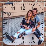 28 Cm Kare Duvar Saati Kisiye Ozel Model 1