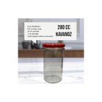 280 cc Cam Kavanoz 6'lı – Vida Kapaklı Saklama Kabı | Reçel, Bal, Turşu, Baharat Saklama Kavanozu - Kırmızı - 6 Adet - 300 ml