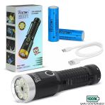 2800 Lümen Özel Seri Led Çalışma Lambası – Yeşil Lazer Özellikli, Mıknatıslı, Usb Şarjlı El Feneri Wt-735