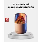 280ML Alev Işıklı Ultrasonik Hava Nemlendirici Sessiz ve USB Şarjlı Midastech - Çok Renkli