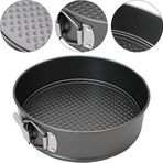 28cm Çelik Teflon® Kek Kalıbı Kilitli Kelepçeli Yanma Yapışma Yapmayan Kilitli Yuvarlak Metal Kalıp