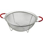 28CM Tel Sepet Metal Süzgeç Silikon Kılıflı Kulp Metal Çerçeve - Ayak (4767) - Lisinya
