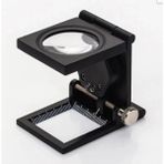 28X28 mm Katlanır Sayaçlı Metal Lüp 2 LED Işıklı Büyüteç Tekstil TH-9005A - Çok Renkli - Düz - Standart