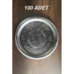 29 Cm - Otantik Desenli Krom Çelik Meze Ve Servis Tabağı, Salata Tabağı