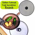 29 Cm Yağ Sıçratmaz Tel Kapak Üstten Tutmalı Metal Kızartma Kapağı Tava Üstü Sıçrama Önleyici Kapak
