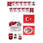 29 Ekim Cumhuriyet Bayramı Süsleme Seti, Banner, Tavan Asması, Bayrak ve Atatürk Portresi