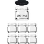 29 ml Farklı Boyutlarda Kavanoz 29 cc Konserve Metal Kapaklı Cam Kavanoz 6 Adet (Şeffaf, 29 Cc)