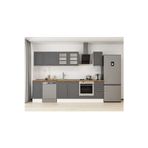 290X210 Cm Klasik Mebran Mutfak Dolabı Beyaz M-E90S40S40-3 Mebran | Antrasit - Suntalam