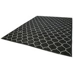 293x387 cm Geometrik Halı Siyah Geometrik Yün El Dokuma Modern Geometrik Etnik Eskitme Desenli Boho Oturma Odası Salon Yolluk Koridor Mutfak Halısı