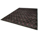 293x390 cm Geometrik Halı Siyah Geometrik Yün El Dokuma Modern Geometrik Etnik Eskitme Desenli Boho Oturma Odası Salon Yolluk Koridor Mutfak Halısı