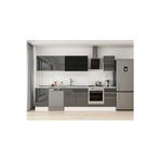 295X210 Cm High Gloss Mutfak Dolabı M-E80S50S45-3 High Gloss | Antrasit - Suntalam