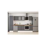295X210 Cm Klasik Mebran Mutfak Dolabı Beyaz Mb-E80B50S45-3 Mebran | Antrasit - Suntalam