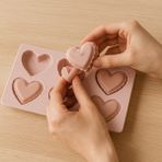 29şubat Aşk Kalp Şekli Seramik Şeker Çikolata Sabun Epoksi Kek Kalıbı Pembe Beyaz 2 Adet - Açık Pembe