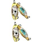 2AdetTurna Kaşığı Led Işık 10 gr 5cm Rapala Lures Yapay Suni Yem Arkası Flaşör Led