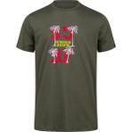 2AS Alex Baskılı Erkek Sıfır Yaka T-Shirt 047 - Haki - M