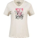 2AS Alone Baskılı V Yaka Kadın T-Shirt 402 - 2XL - Kum