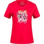 2AS Alone Baskılı V Yaka Kadın T-Shirt 402 - M - Kırmızı