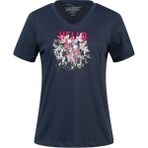 2AS Alone Baskılı V Yaka Kadın T-Shirt 402 - XL - Lacivert