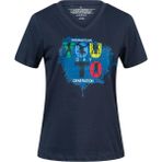 2AS Alone Baskılı V Yaka Kadın T-Shirt 403 - 2XL - Lacivert
