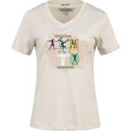 2AS Alone Baskılı V Yaka Kadın T-Shirt 403 - Yeşil - M