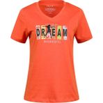 2AS Alone Baskılı V Yaka Kadın T-Shirt 404 - 2XL - Turuncu