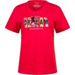 2AS Alone Baskılı V Yaka Kadın T-Shirt 404 - M - Kırmızı
