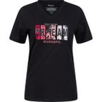 2AS Alone Baskılı V Yaka Kadın T-Shirt 404 - Siyah - XL