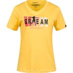2AS Alone Baskılı V Yaka Kadın T-Shirt 404 - XL - Sarı