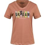 2AS Alone Baskılı V Yaka Kadın T-Shirt 404 - XS - Kahve