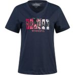 2AS Alone Baskılı V Yaka Kadın T-Shirt 404 - XS - Lacivert