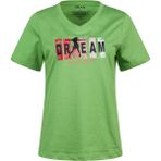 2AS Alone Baskılı V Yaka Kadın T-Shirt 404 - Yeşil