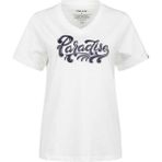 2AS Alone Baskılı V Yaka Kadın T-Shirt 406 - M - Kum