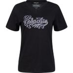 2AS Alone Baskılı V Yaka Kadın T-Shirt 406 - Siyah - M