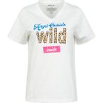 2AS Alone Baskılı V Yaka Kadın T-Shirt 410 - Beyaz