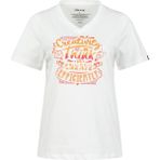 2AS Alone Baskılı V Yaka Kadın T-Shirt 411 - XS - Beyaz